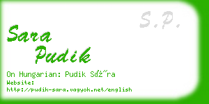 sara pudik business card